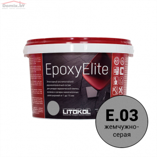 Фуга для плитки Litokol EpoxyElite E.03 жемчужно-серый (1 кг)